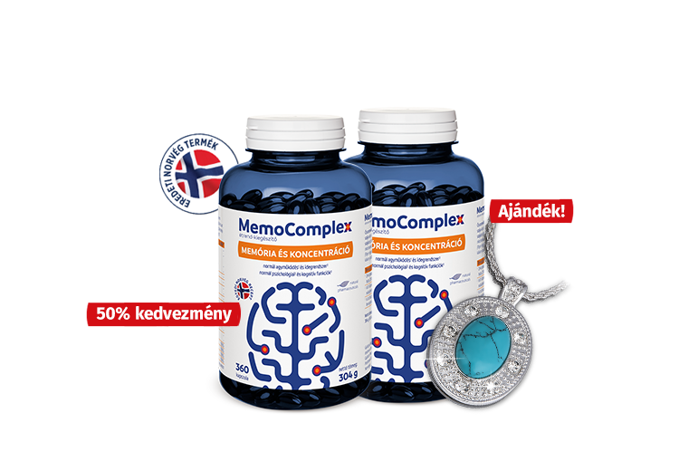 Natural Pharmaceuticals MemoComplex Két nagy csomag MemoComplex 50% kedvezménnyel és óra ajándékba.